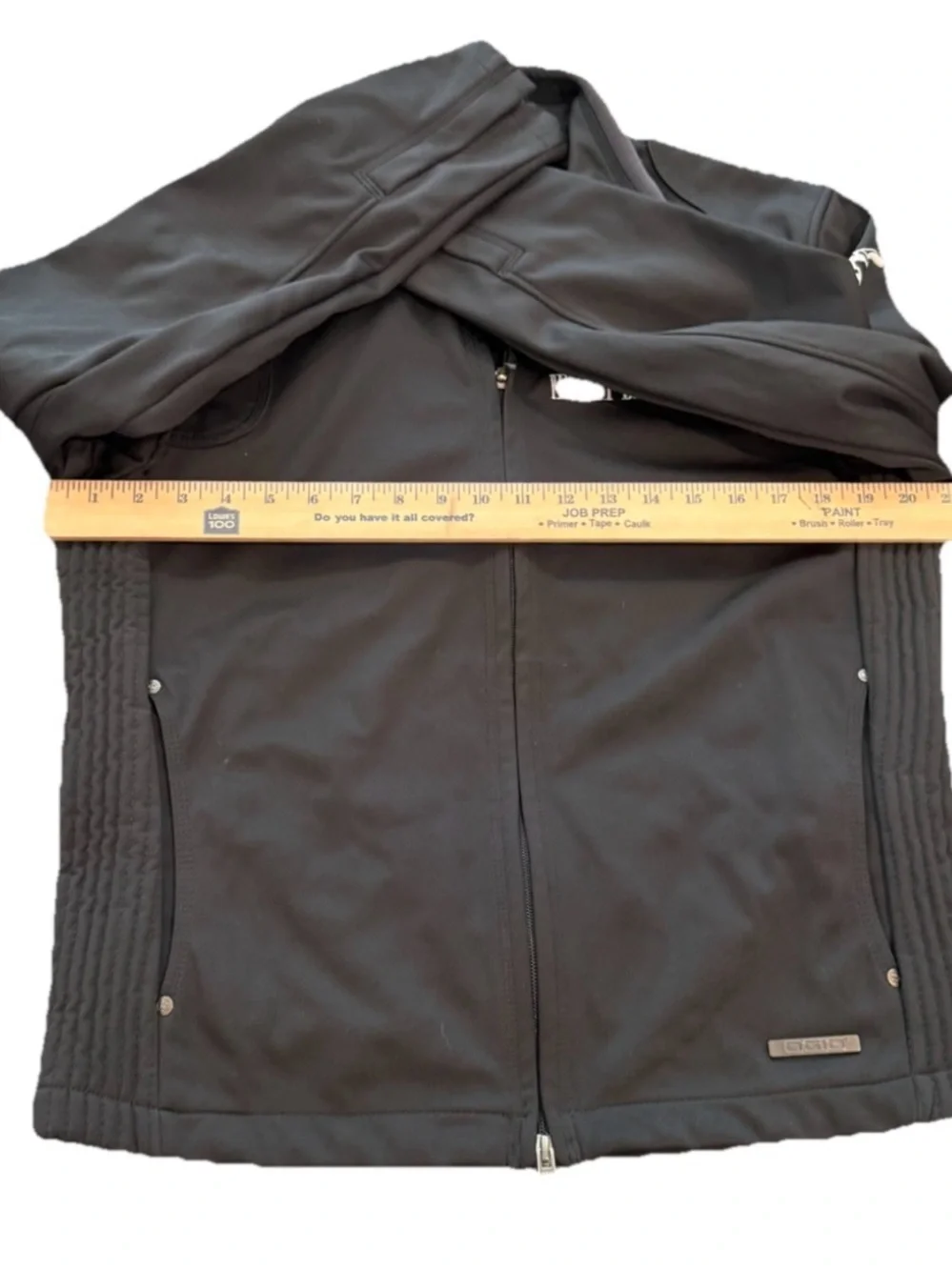 OGIO Fernet-Branca Black Soft Shell Full Zip Jacket Embroidered Logo Size S